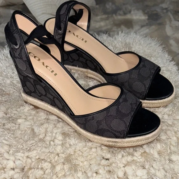 Coach Black Espadrille Sandals - Picture 3 of 7